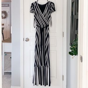 Black and white INC wrap dress.